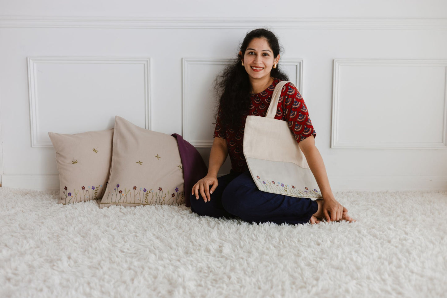 Twilight Garden 'Embroidered' Cushion Covers (P26)