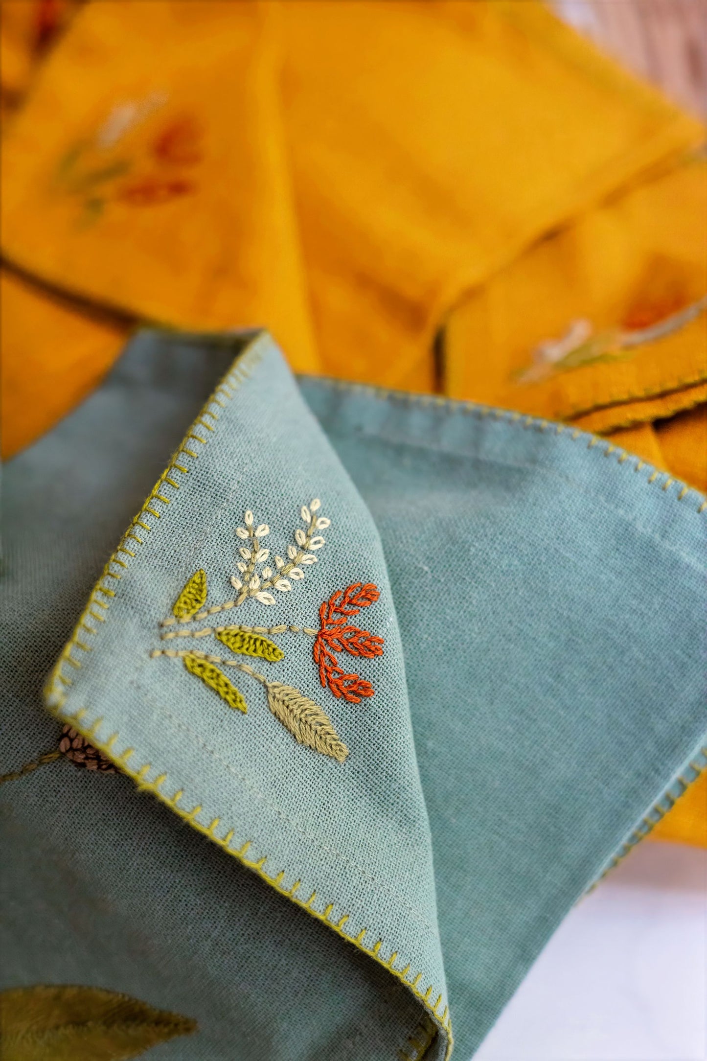 Sorghum Fields 'Embroidered' Tea Towels ( Set of 2) SOLD OUT