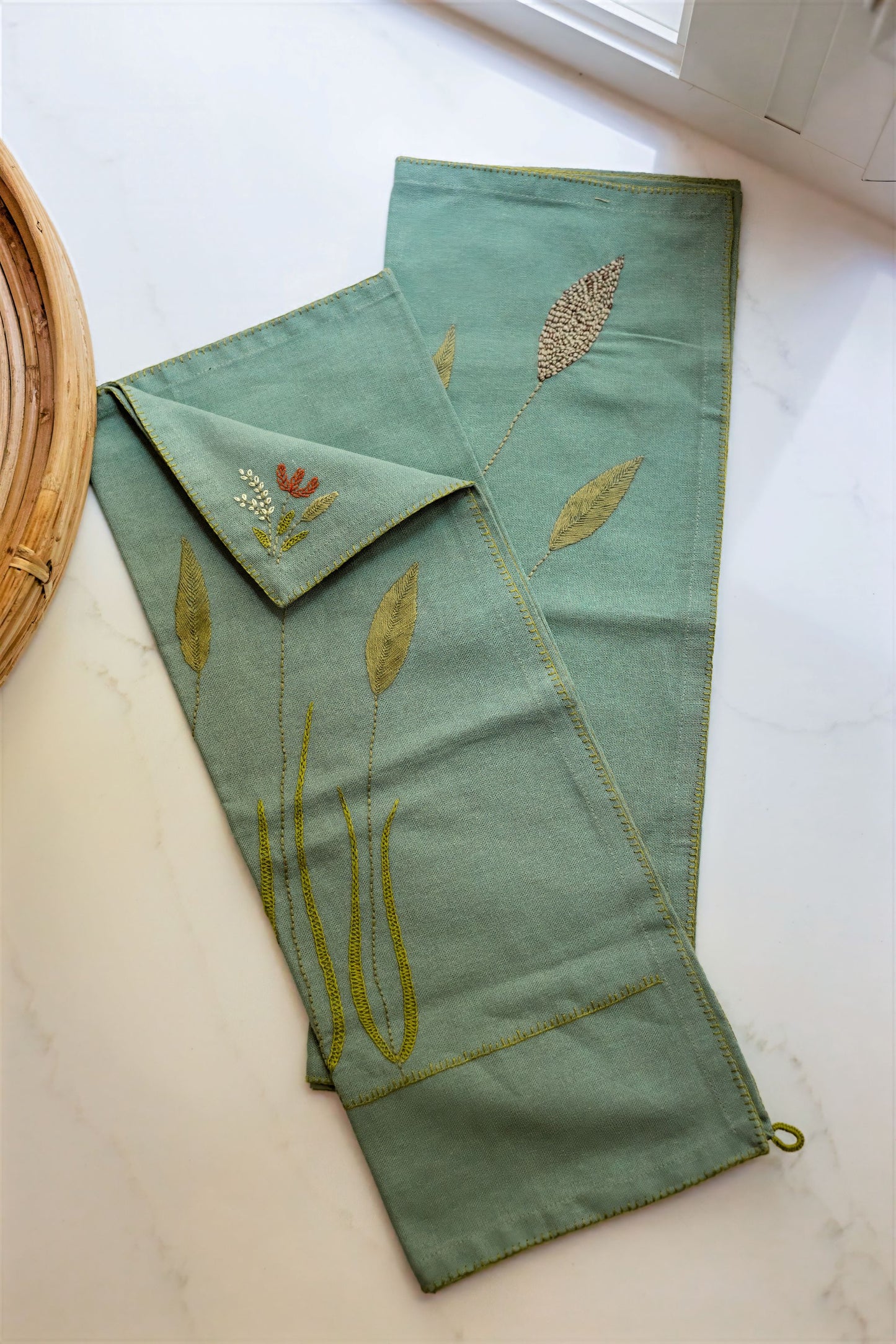 Sorghum Fields 'Embroidered' Tea Towels ( Set of 2) SOLD OUT
