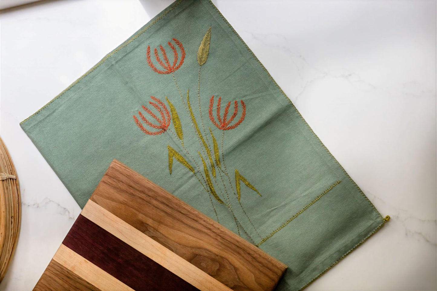 Cinderflower 'Embroidered' Tea Towels ( Set of 2) SOLD OUT