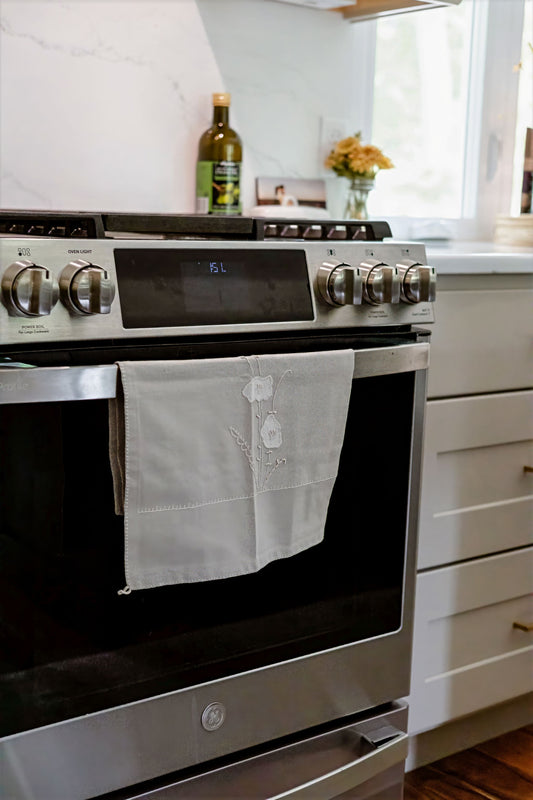 Petal Poise 'Embroidered' Tea Towels ( Set of 2)