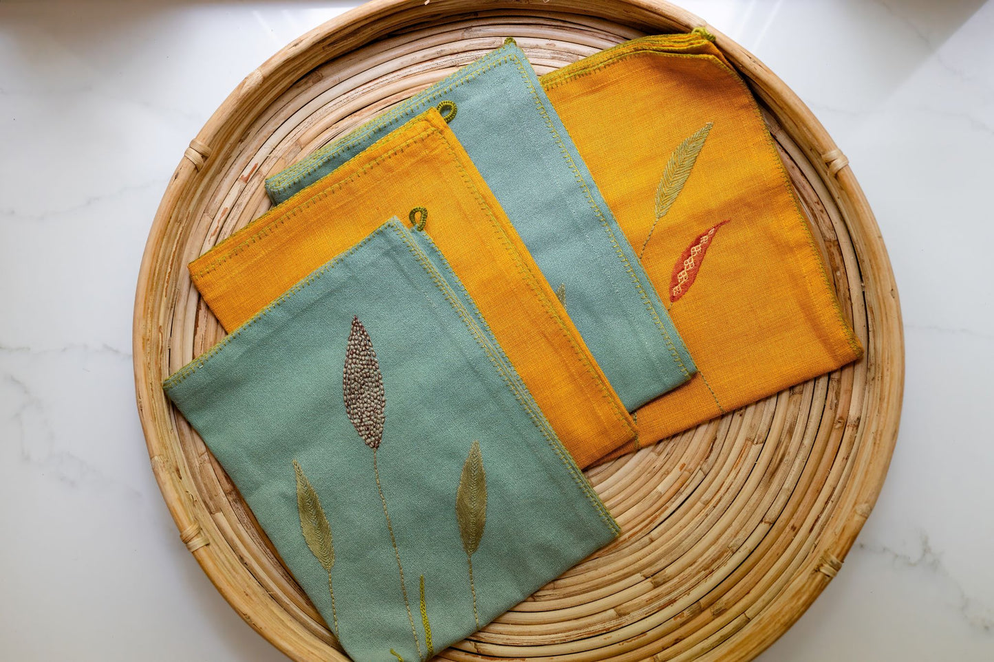 Sorghum Fields 'Embroidered' Tea Towels ( Set of 2) SOLD OUT