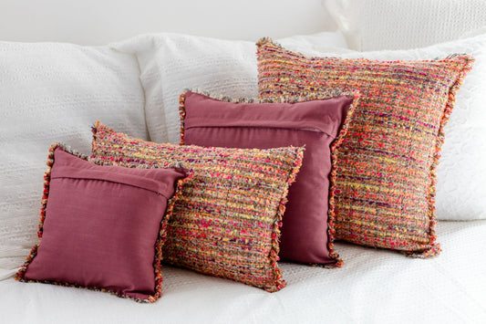 Sunset Ember 'Woven' Cushion Covers