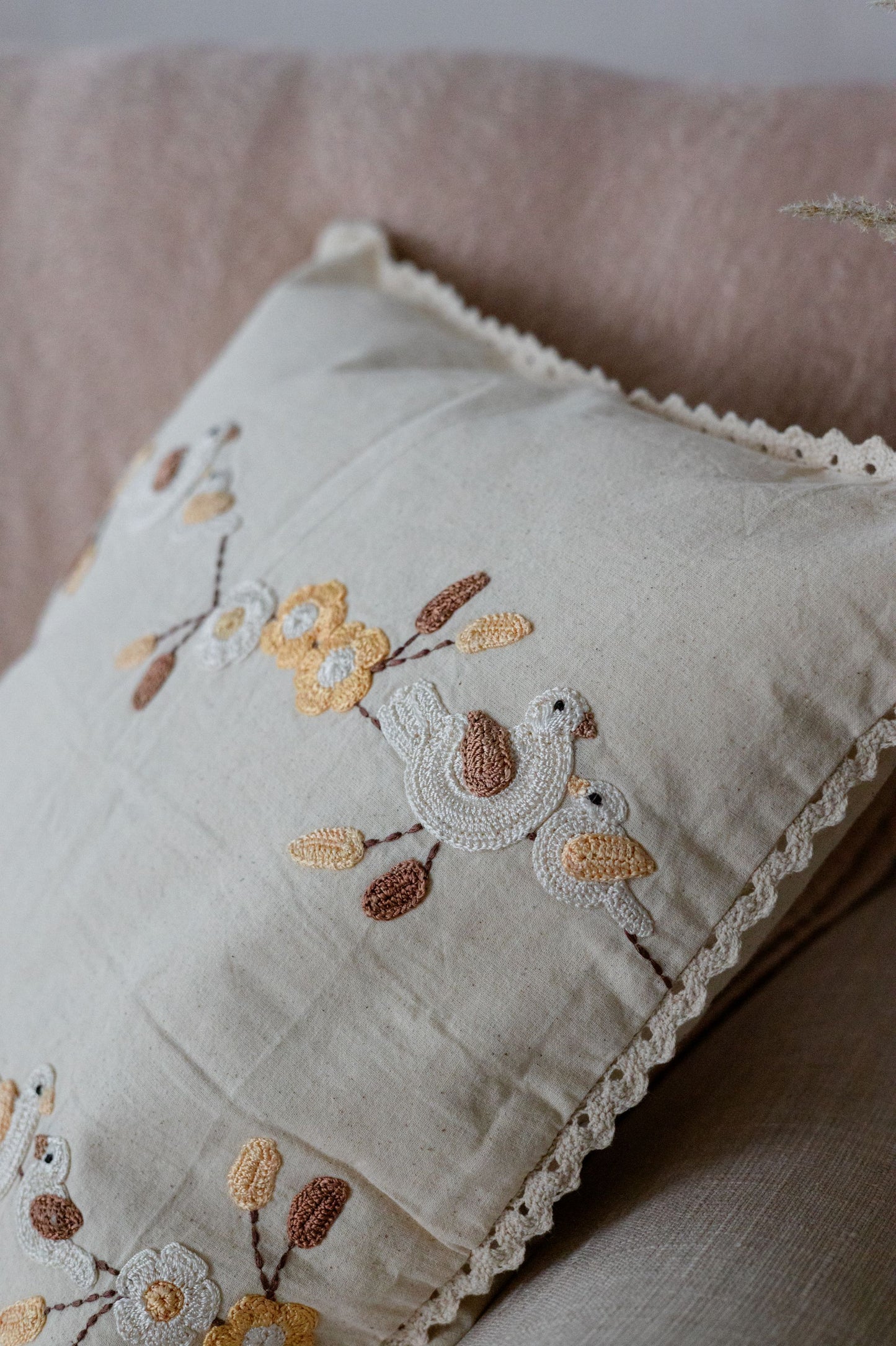 Autumn Waltz 'Crochet' Cushion Covers