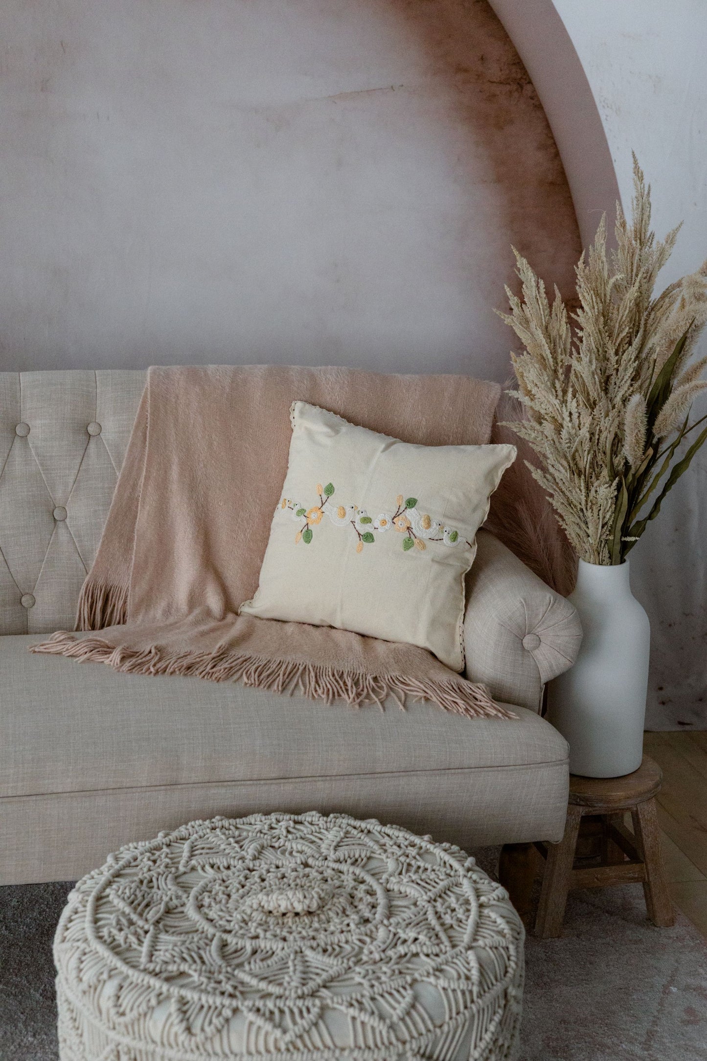 Nestled Harmony 'Crochet' Cushion Covers