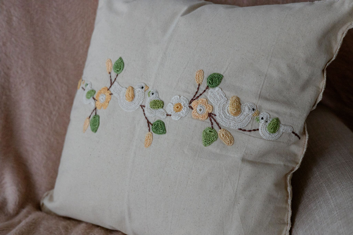 Nestled Harmony 'Crochet' Cushion Covers