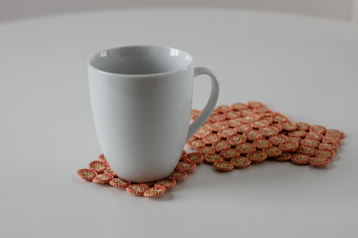 Sunrise Dot ‘Crochet’ Coasters