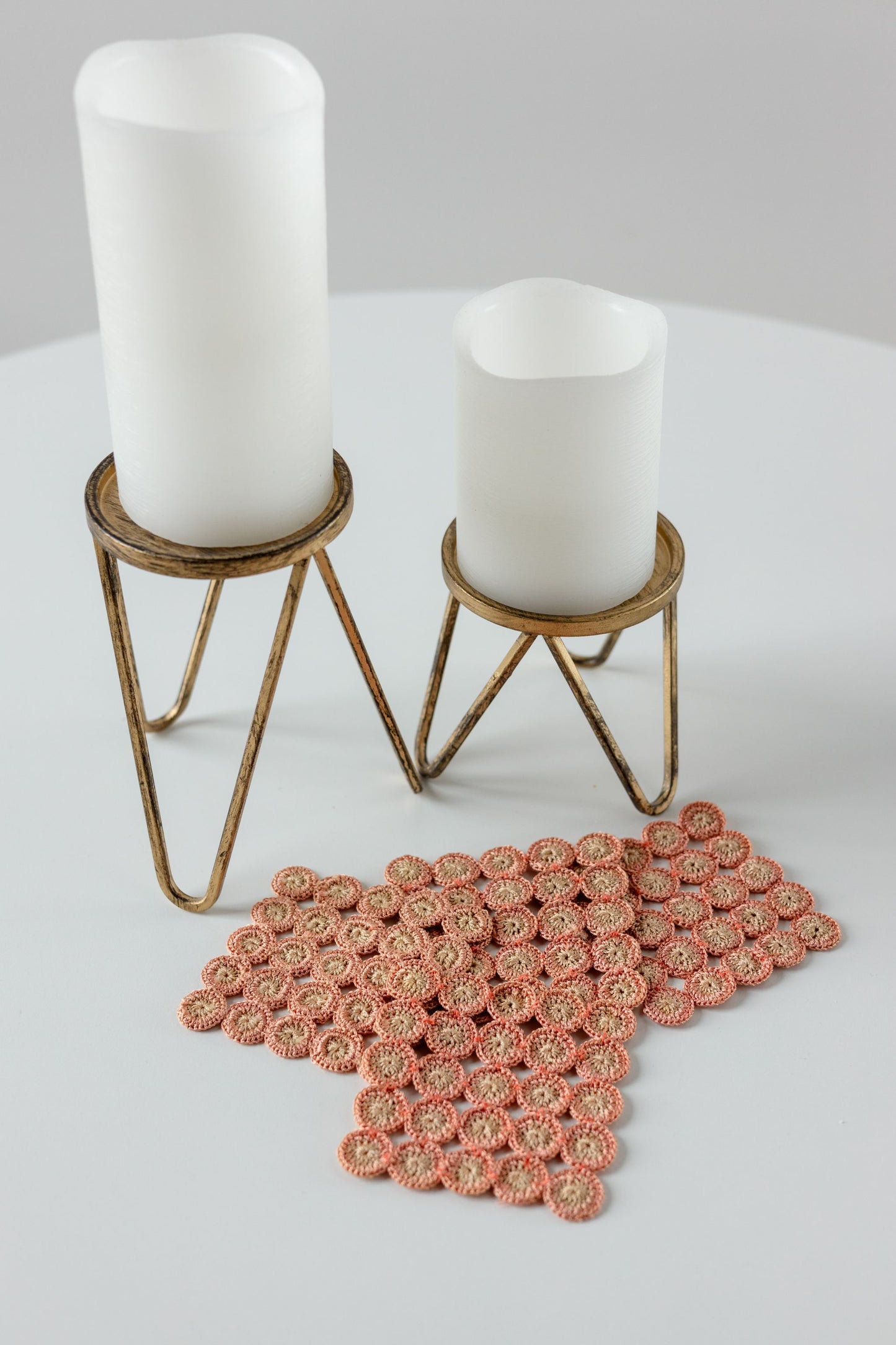 Sunrise Dot ‘Crochet’ Coasters