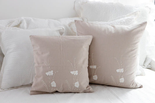 Petal Poise 'Embroidered' Cushion Covers