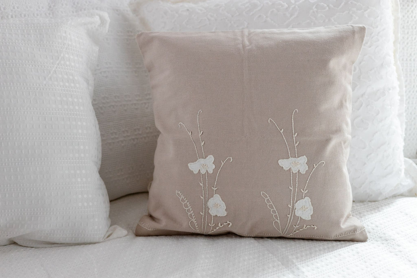 Petal Poise 'Embroidered' Cushion Covers