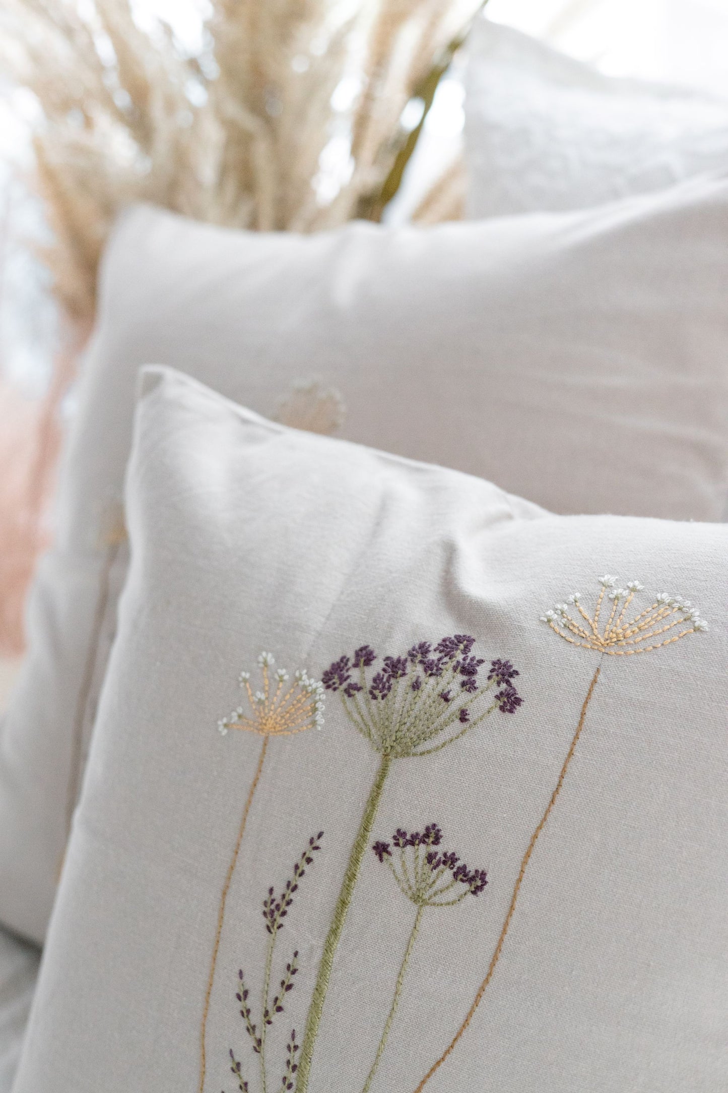 Meadow Queen 'Embroidered' Cushion Covers
