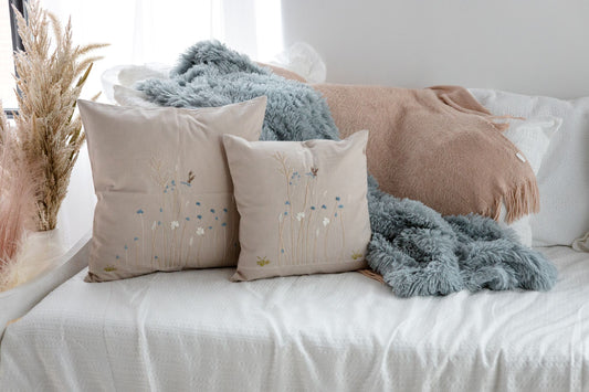 Wildflower Whisper 'Embroidered' Cushion Covers