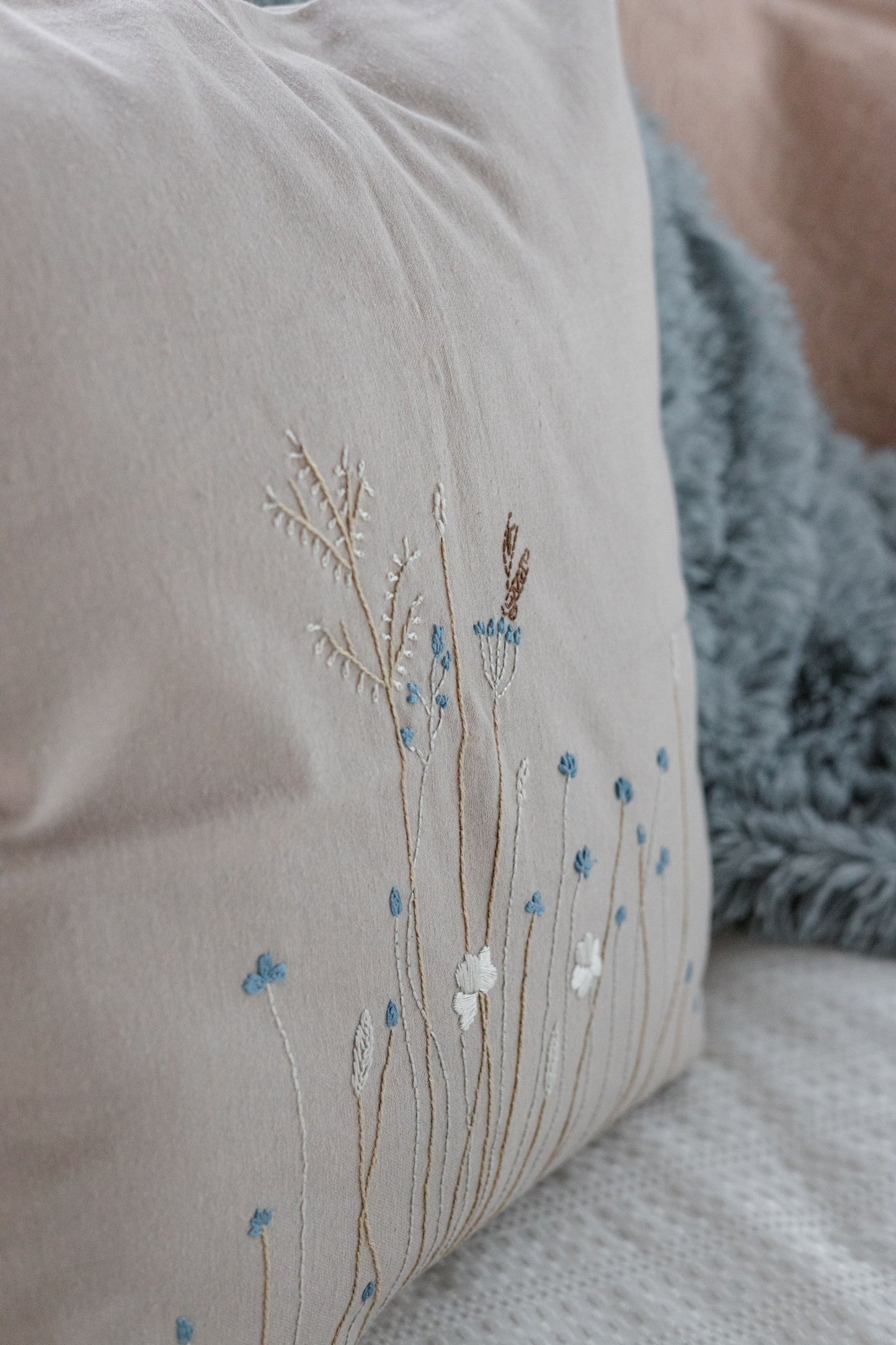 Wildflower Whisper 'Embroidered' Cushion Covers