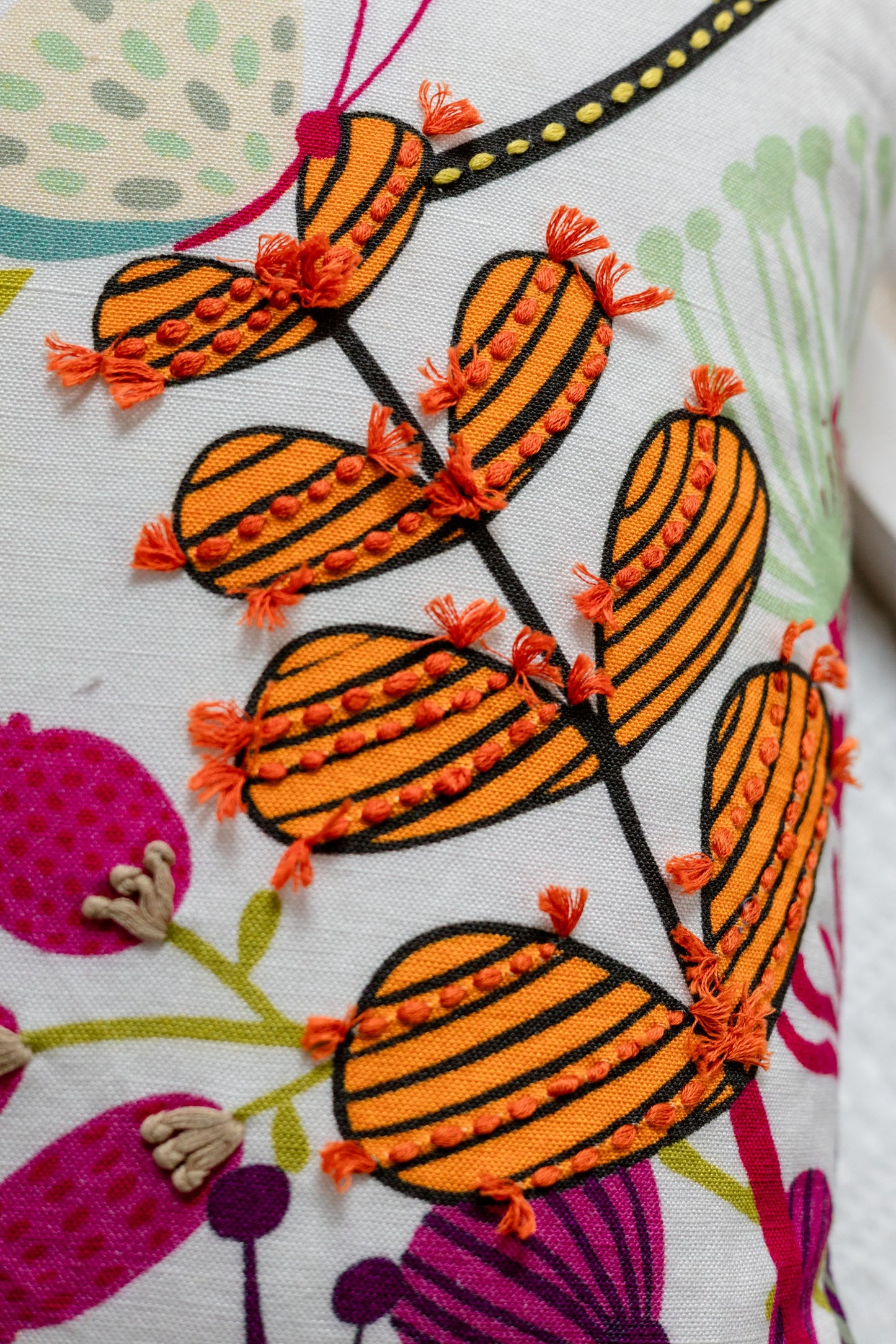 Wildflower Soul 'Kantha Embroidered' Cushion Cover (Brown: 16*16 and 18*18 SOLD OUT)