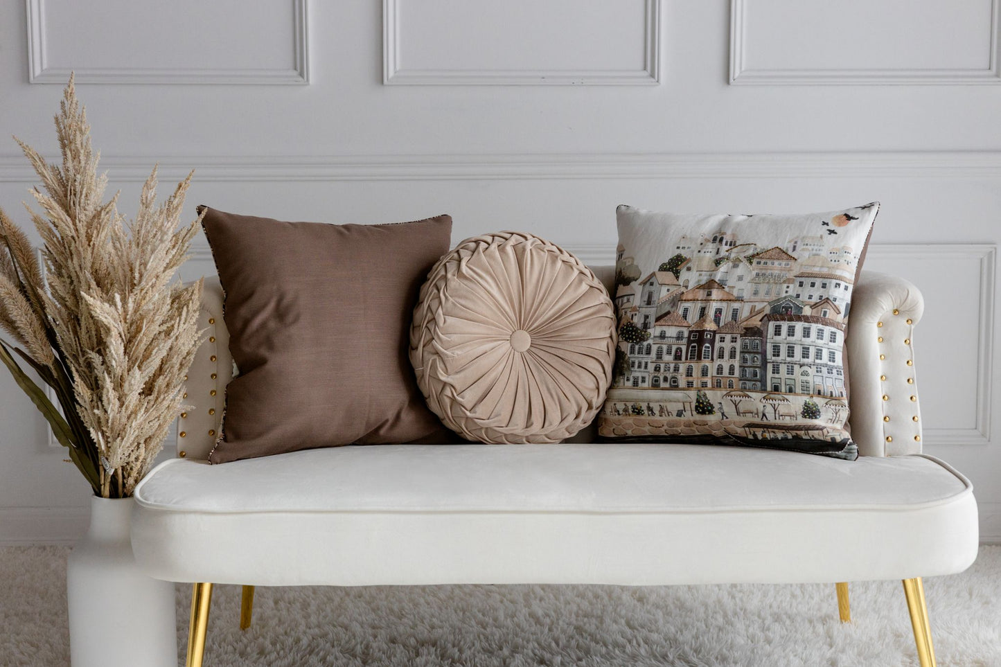 Whispering Village 'Kantha Embroidered' Cushion Cover