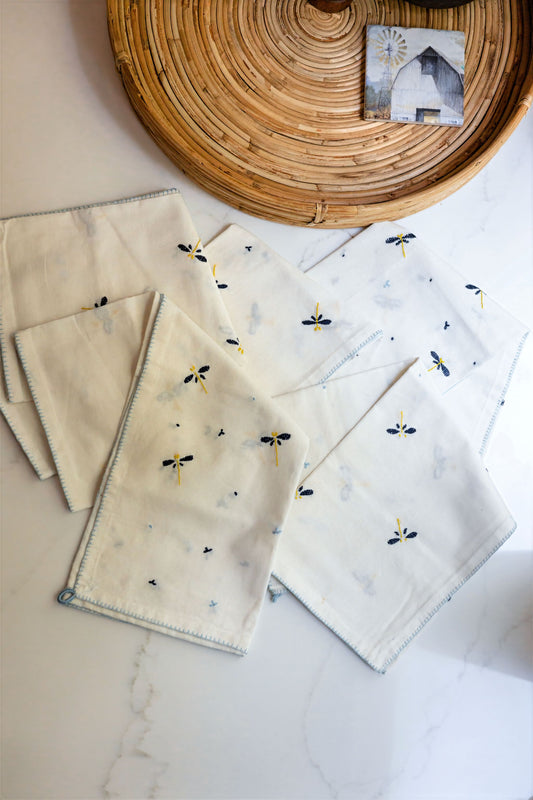 Dragonfly Drift 'Embroidered' Tea Towels  ( Set of 2)