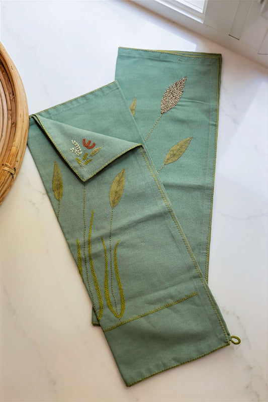 Sorghum Fields 'Embroidered' Tea Towels  ( Set of 2) SOLD OUT