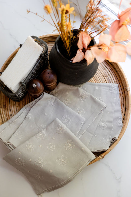 Blossom Dust 'Embroidered' Tea Towels  ( Set of 2)