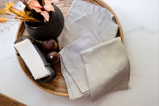 Blossom Dust 'Embroidered' Tea Towels  ( Set of 2)