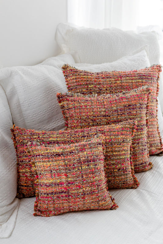 Sunset Ember 'Woven' Cushion Covers