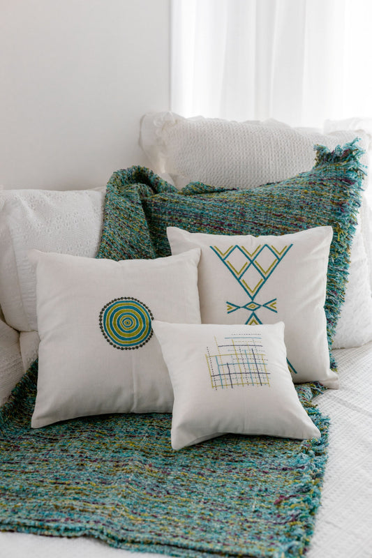 Echo Lines 'Embroidered' Cushion Covers