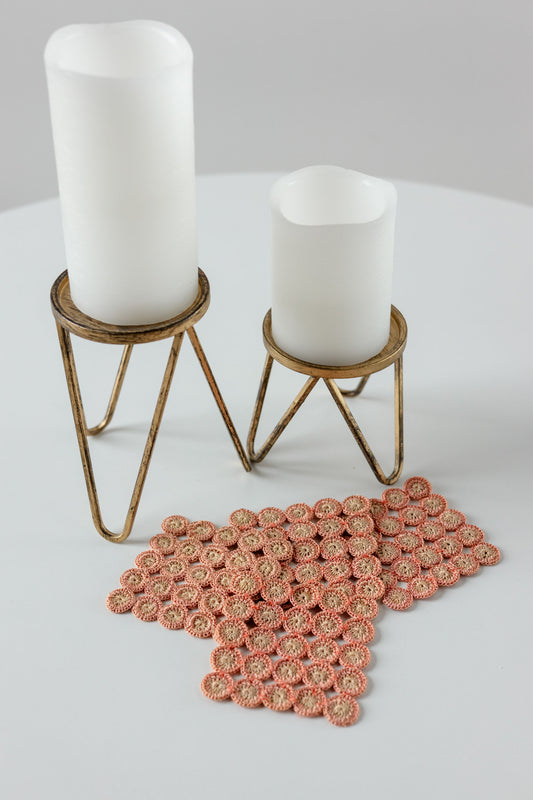 Sunrise Dot ‘Crochet’ Coasters