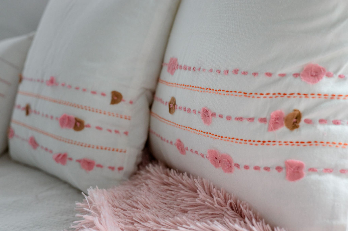 Petal Path 'Embroidered' Cushion Covers