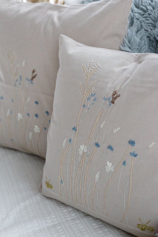 Wildflower Whisper 'Embroidered' Cushion Covers