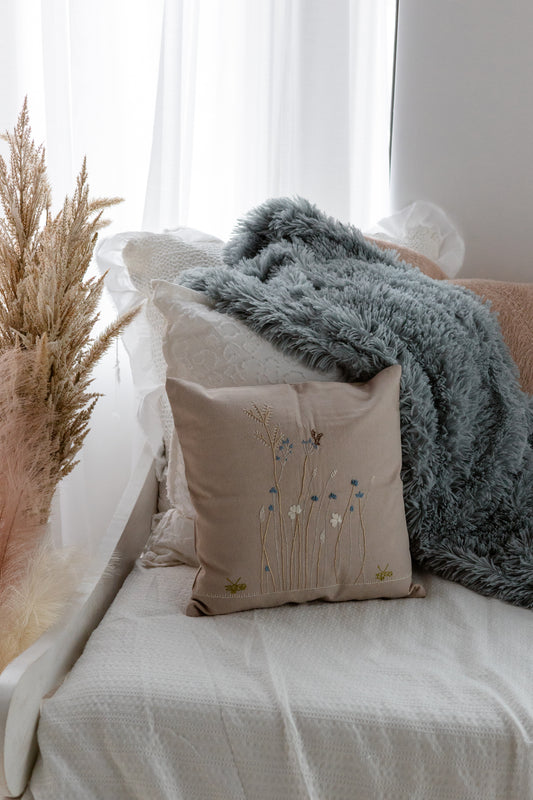 Wildflower Whisper 'Embroidered' Cushion Covers
