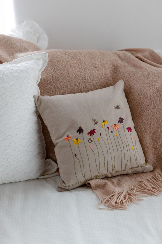 Sunlit Blooms 'Embroidered' Cushion Covers