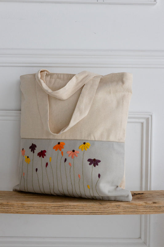 Sunlit Blooms 'Embroidered' Tote
