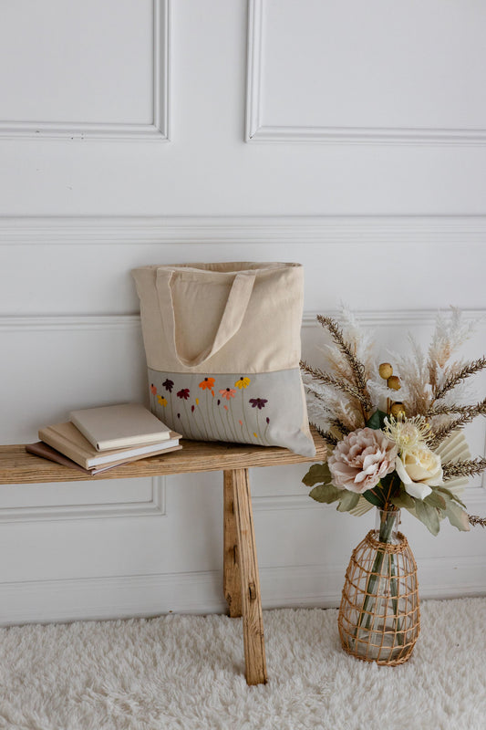 Sunlit Blooms 'Embroidered' Tote
