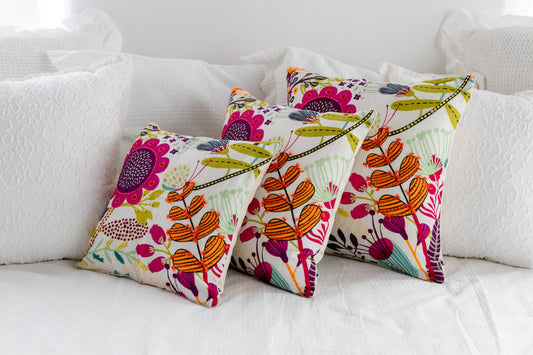 Wildflower Soul 'Kantha Embroidered' Cushion Cover (Brown: 16*16 and 18*18 SOLD OUT)