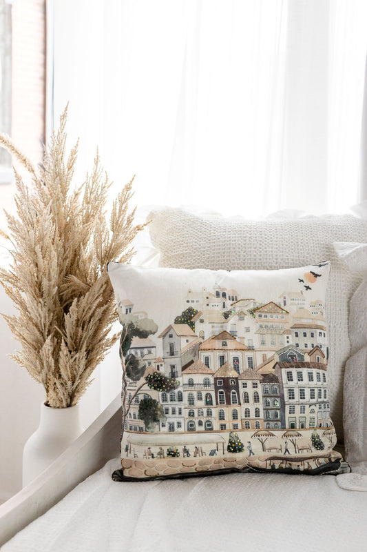 Whispering Village 'Kantha Embroidered' Cushion Cover